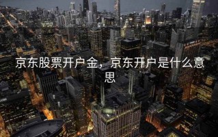 京东股票开户金，京东开户是什么意思