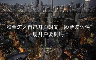 股票怎么自己开户时间，股票怎么注册开户要钱吗