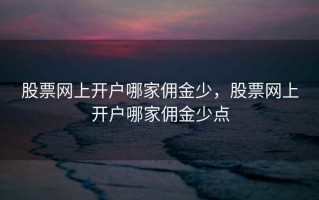 股票网上开户哪家佣金少，股票网上开户哪家佣金少点