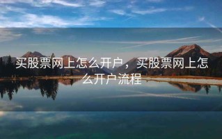 买股票网上怎么开户，买股票网上怎么开户流程