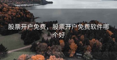 股票开户免费，股票开户免费软件哪个好