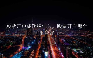 股票开户成功给什么，股票开户哪个平台好