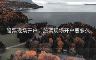 股票现场开户，股票现场开户要多久