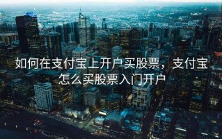 如何在支付宝上开户买股票，支付宝怎么买股票入门开户