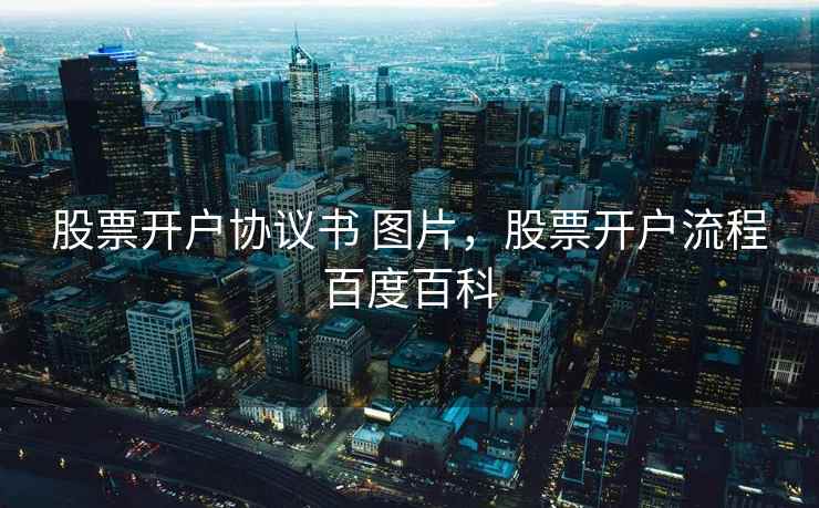 股票开户协议书 图片，股票开户流程百度百科