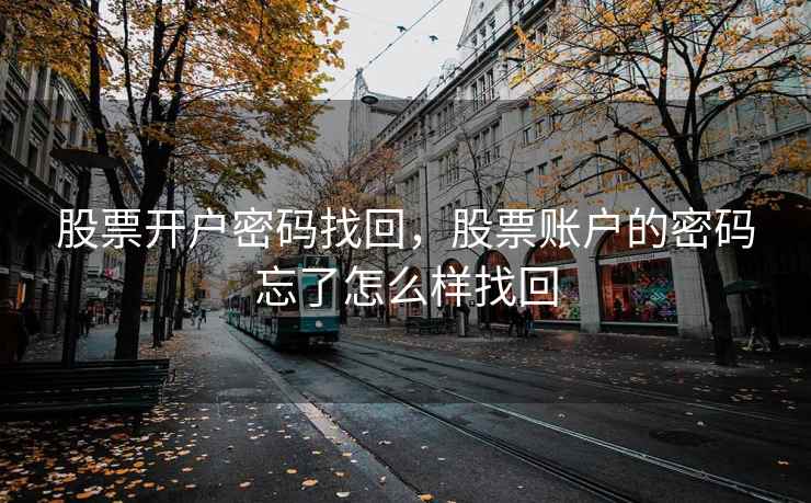 股票开户密码找回，股票账户的密码忘了怎么样找回