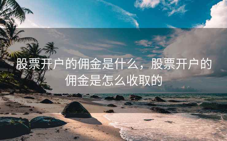 股票开户的佣金是什么，股票开户的佣金是怎么收取的