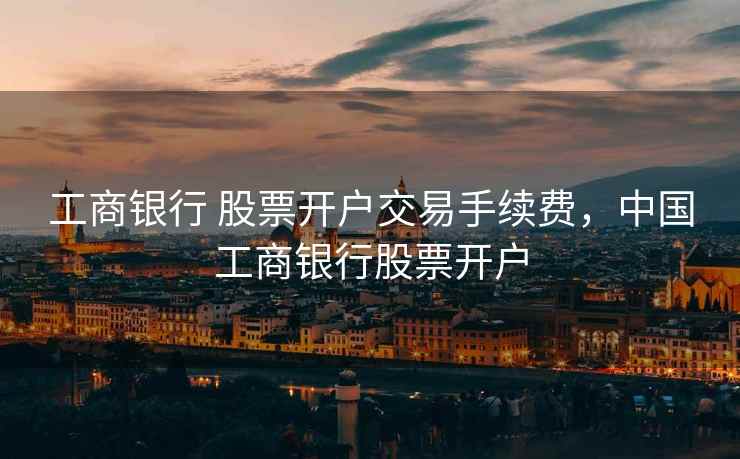 工商银行 股票开户交易手续费，中国工商银行股票开户