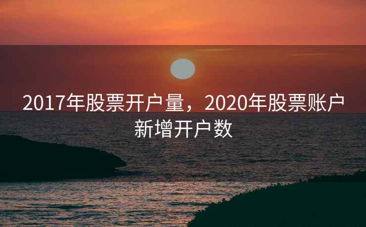 2017年股票开户量，2020年股票账户新增开户数